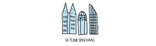 illustratie skyline Den Haag