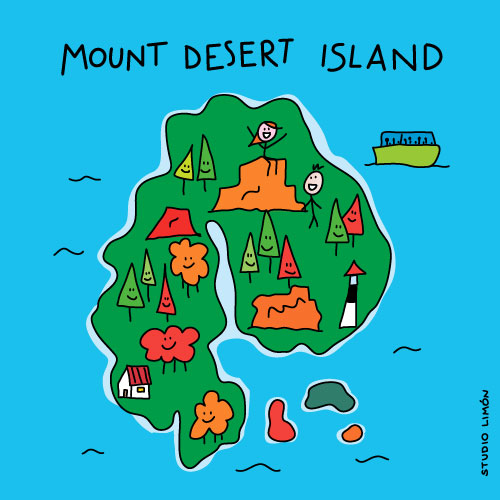 illustratie Studio Limón Moount-desert-island