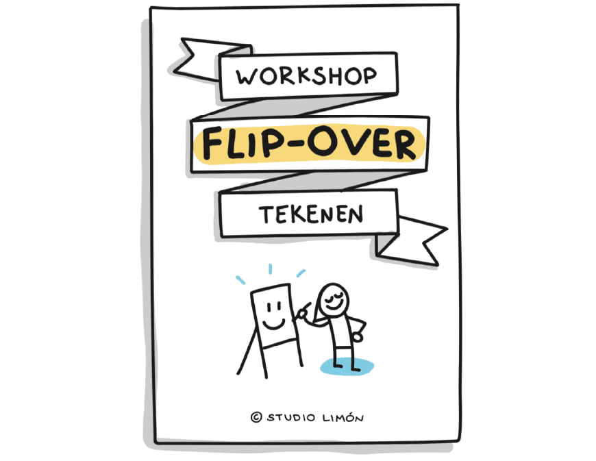 workshop-flip-over-tekenen-studio-limón Illustratie van de workshop Flip-over Tekenen van Studio Limón